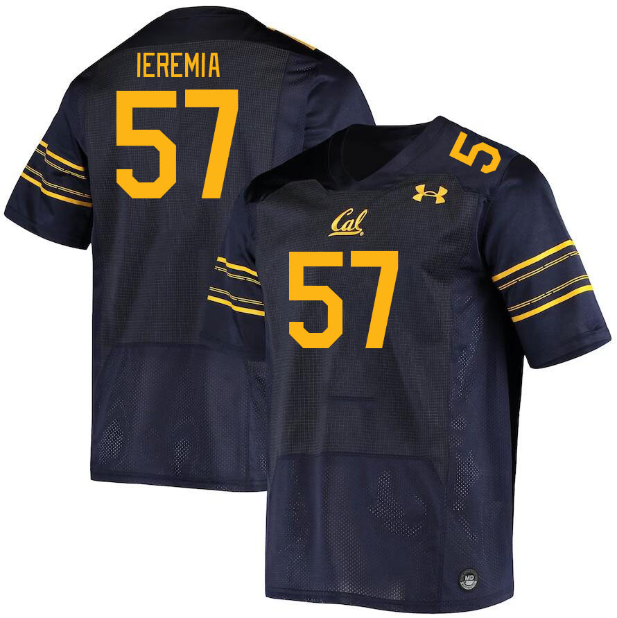 Men #57 Ieremia Ieremia California Golden Bears College Football Jerseys Stitched Sale-Navy